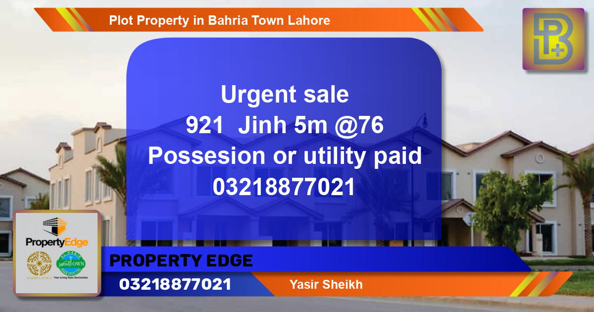 Residential Plot for Sale in Bahria Town, Lahore - (BP-58244)