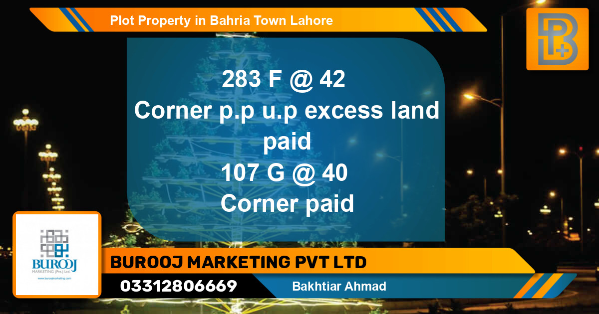 Residential Plot for Sale in Bahria Town, Lahore - (BP-58251)