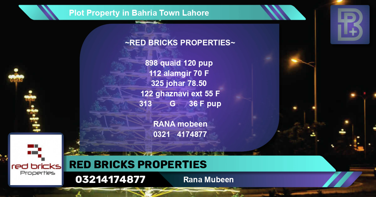 Residential Plot for Sale in Bahria Town, Lahore - (BP-58339)