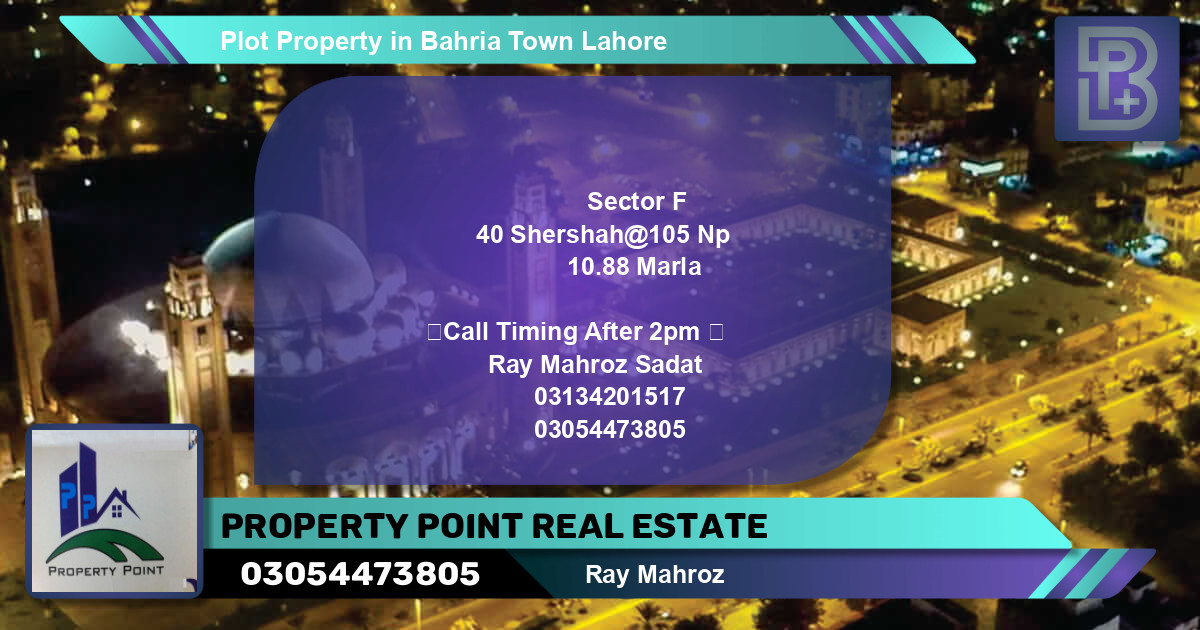 Residential Plot for Sale in Bahria Town, Lahore - (BP-58340)