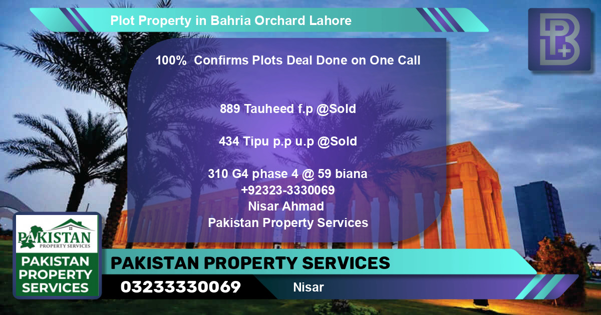 Residential Plot for Sale in Bahria Orchard, Lahore - (BP-58348)