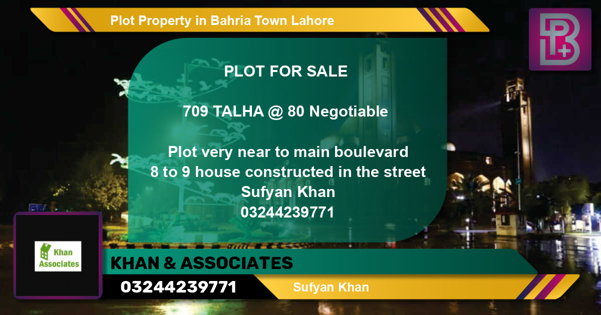 Residential Plot for Sale in Bahria Town, Lahore - (BP-58349)