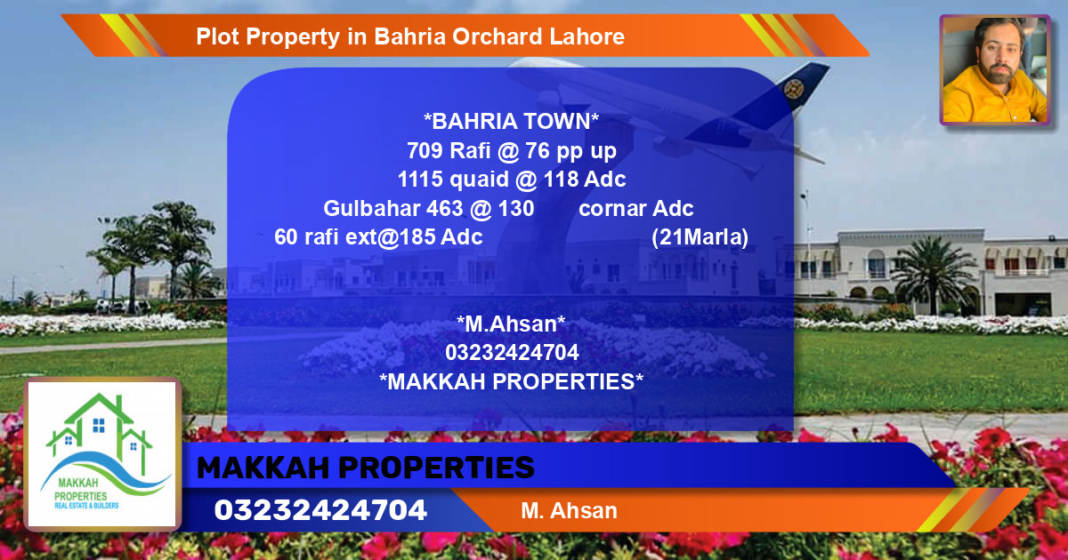 Residential Plot for Sale in Bahria Orchard, Lahore - (BP-58357)