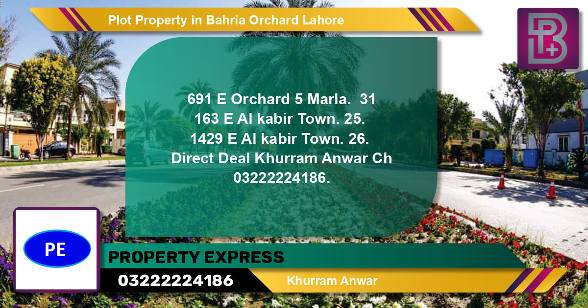 Residential Plot for Sale in Bahria Orchard, Lahore - (BP-58368)