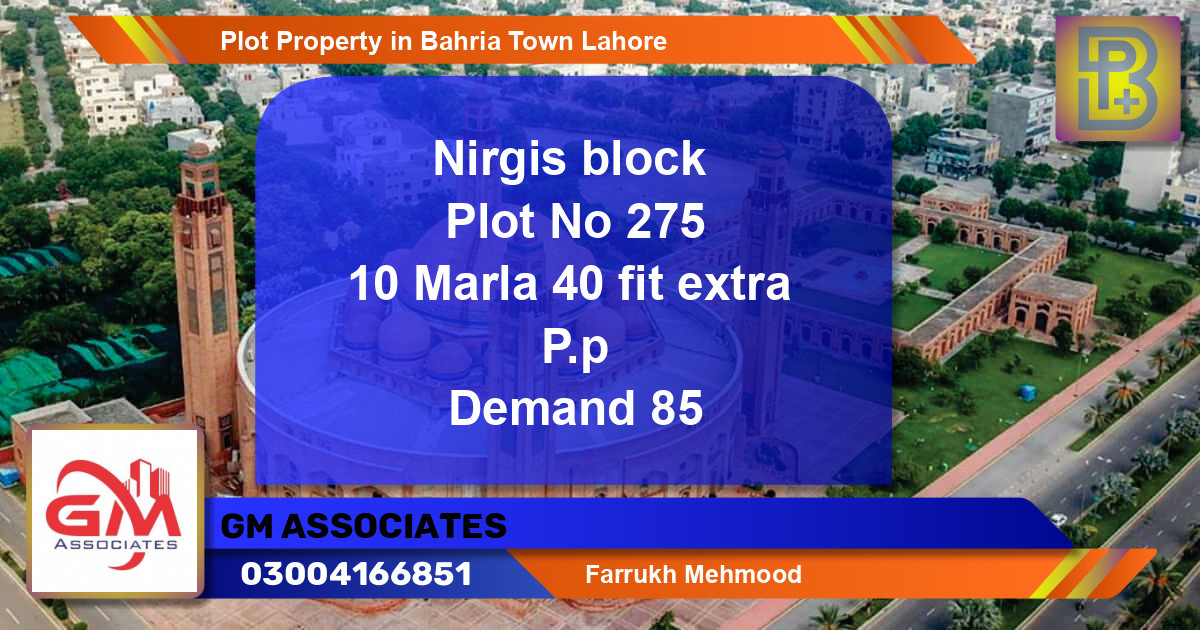 Residential Plot for Sale in Bahria Town, Lahore - (BP-58387)
