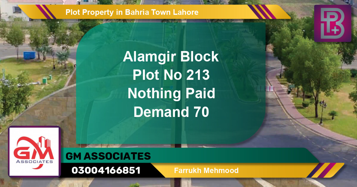 Residential Plot for Sale in Bahria Town, Lahore - (BP-58390)