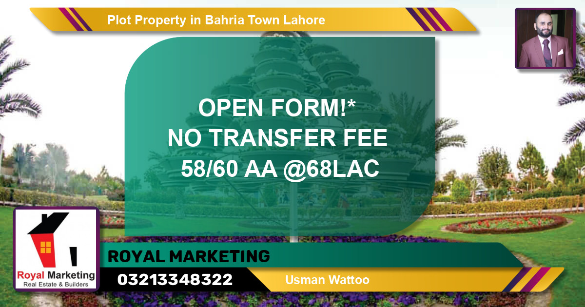 Residential Plot for Sale in Bahria Town, Lahore - (BP-58432)