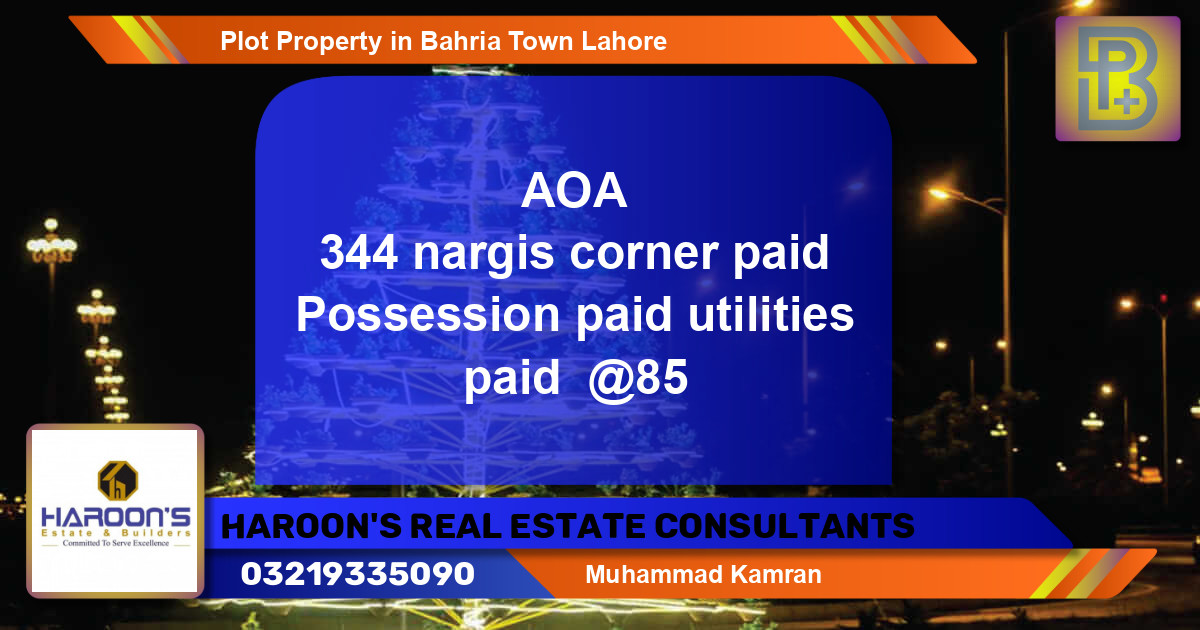 Residential Plot for Sale in Bahria Town, Lahore - (BP-58435)