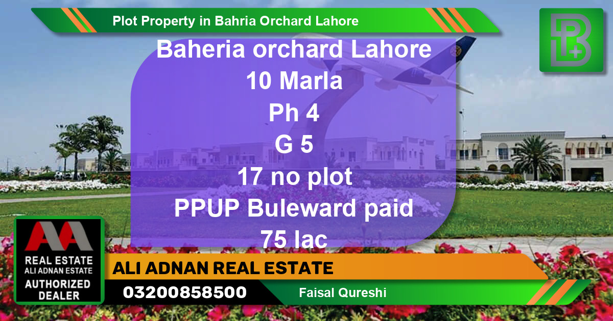 Residential Plot for Sale in Bahria Orchard, Lahore - (BP-58481)