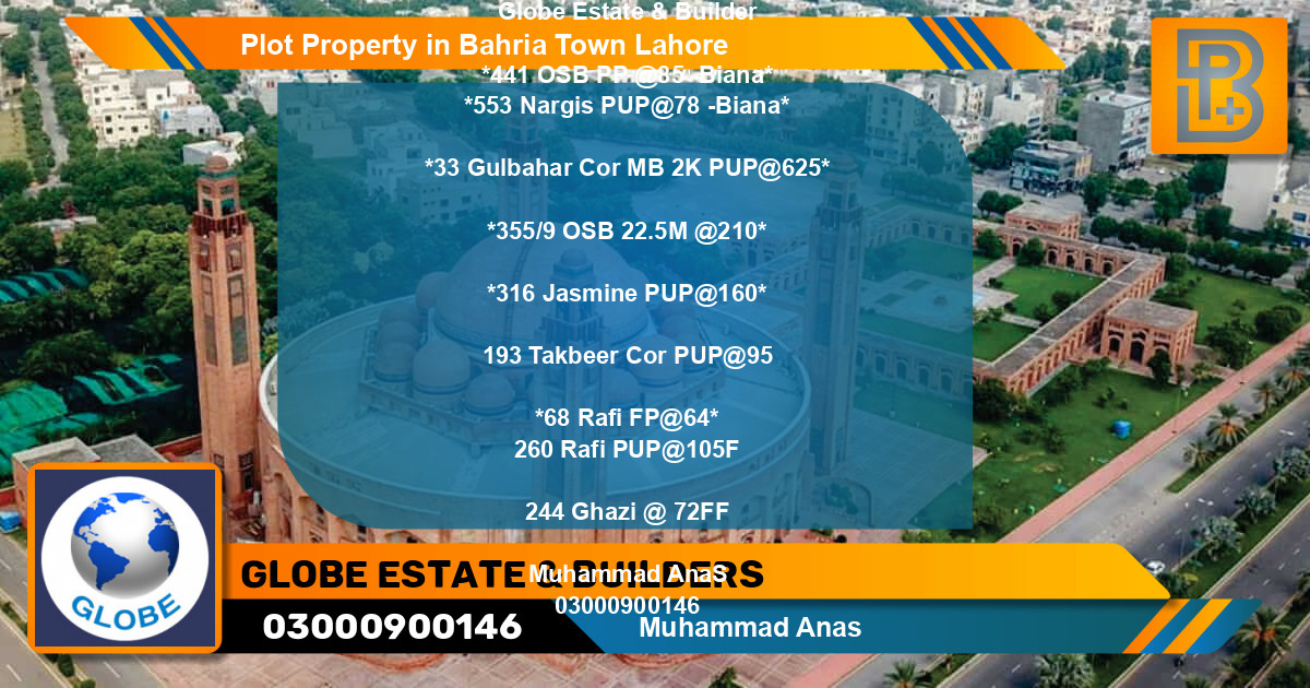 Residential Plot for Sale in Bahria Town, Lahore - (BP-58487)