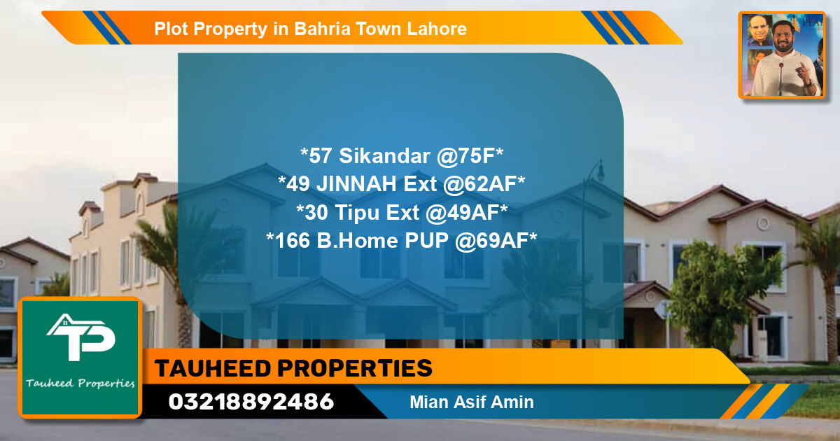 Residential Plot for Sale in Bahria Town, Lahore - (BP-58510)