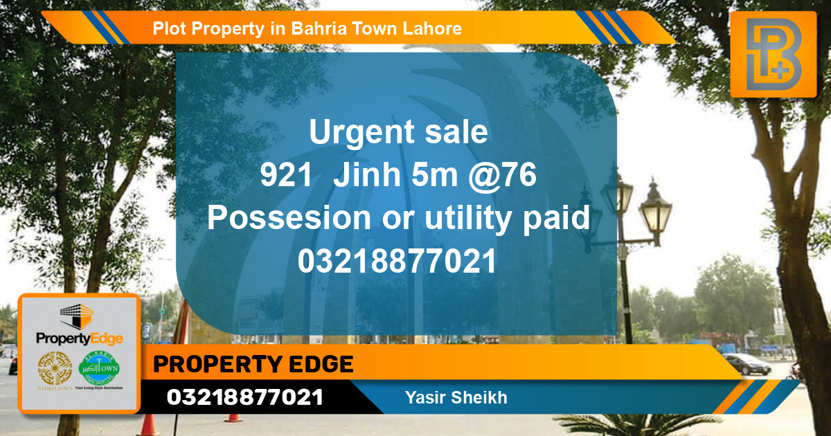 Residential Plot for Sale in Bahria Town, Lahore - (BP-58518)