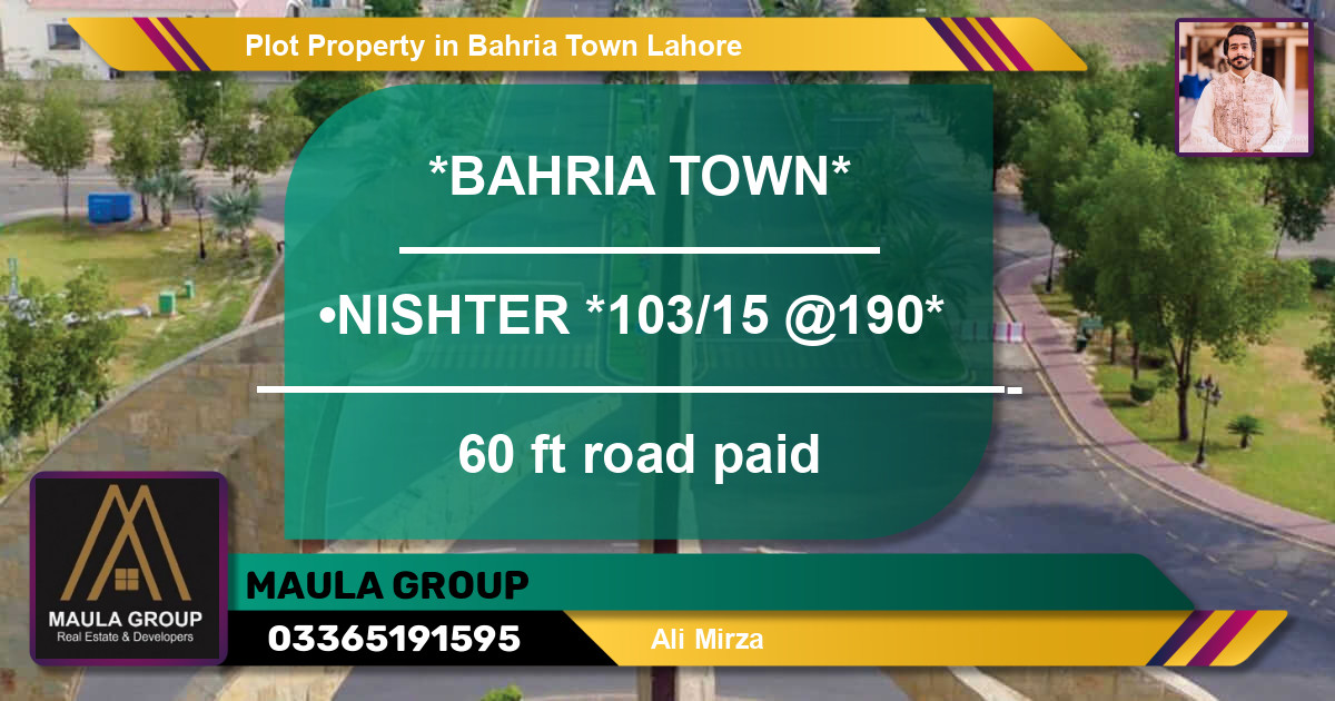 Residential Plot for Sale in Bahria Town, Lahore - (BP-58532)