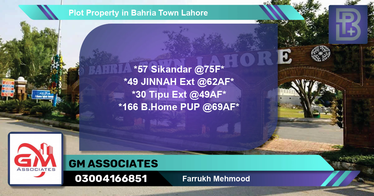 Residential Plot for Sale in Bahria Town, Lahore - (BP-58535)