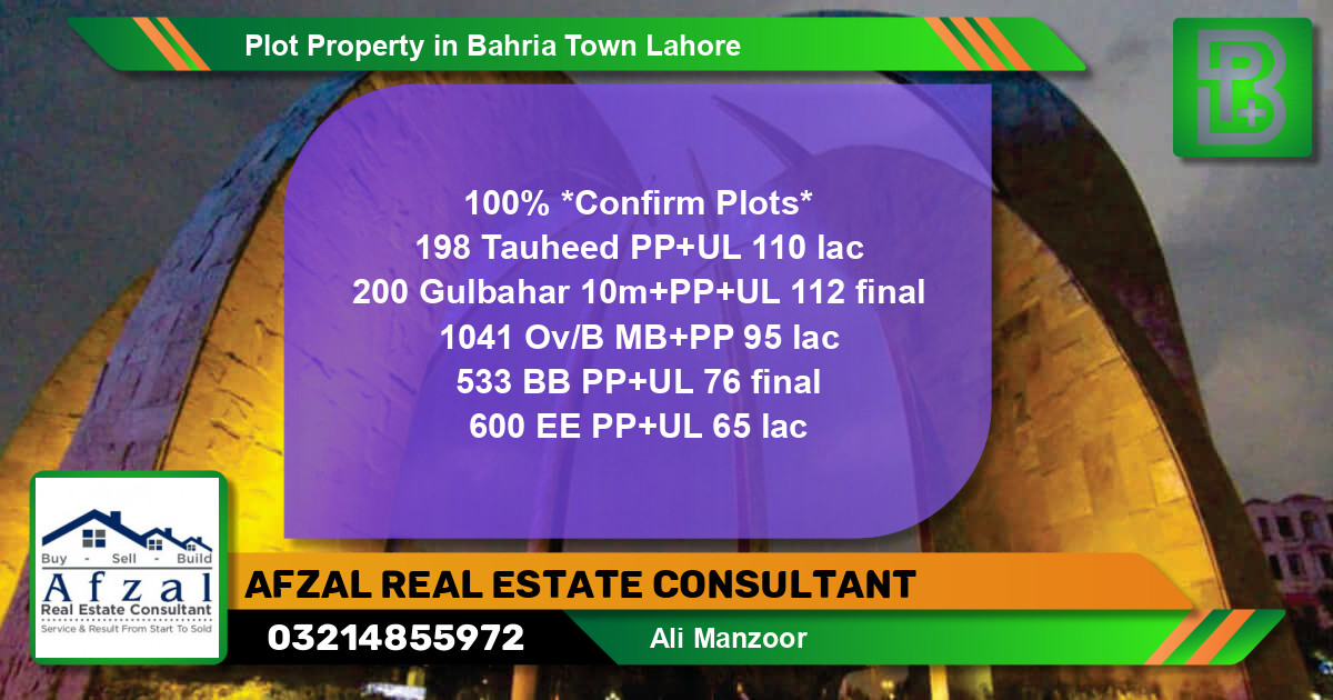 Residential Plot for Sale in Bahria Town, Lahore - (BP-58546)