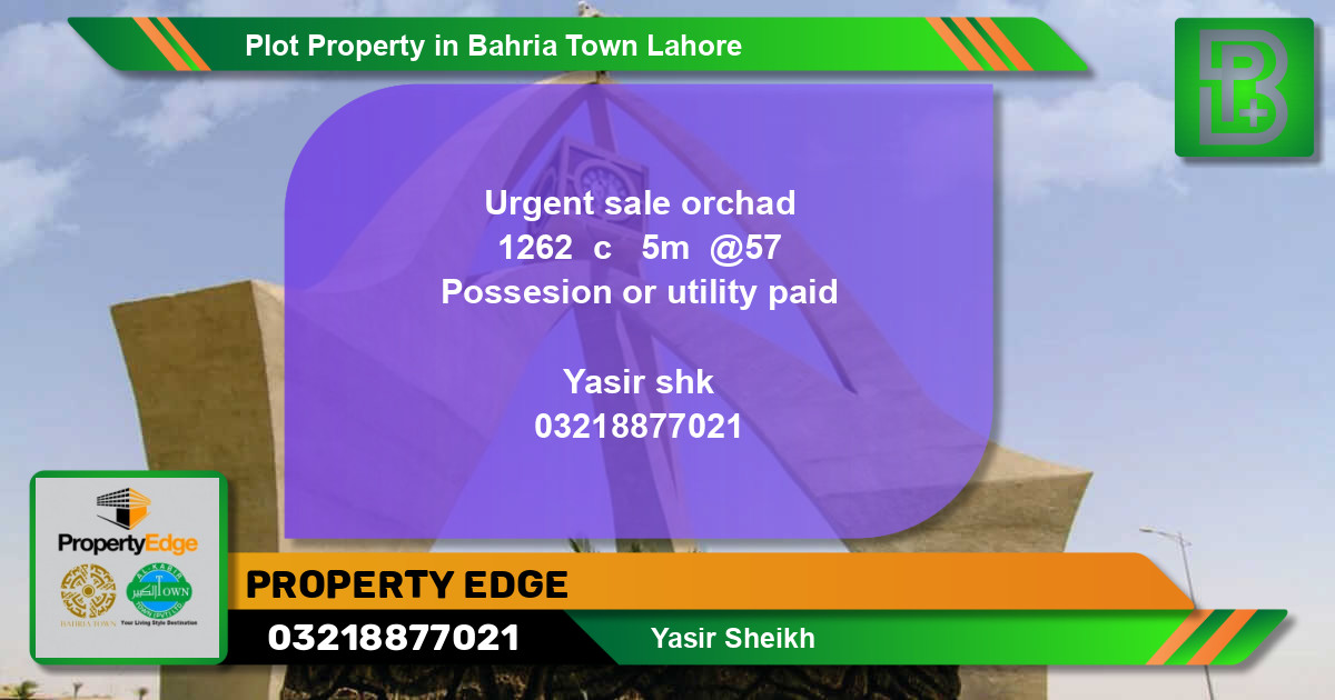 Residential Plot for Sale in Bahria Town, Lahore - (BP-58557)