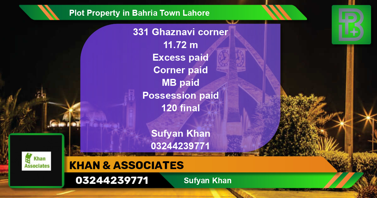 Residential Plot for Sale in Bahria Town, Lahore - (BP-58574)
