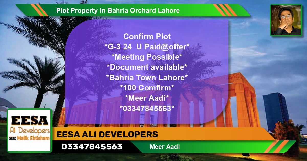 Residential Plot for Sale in Bahria Orchard, Lahore - (BP-58581)