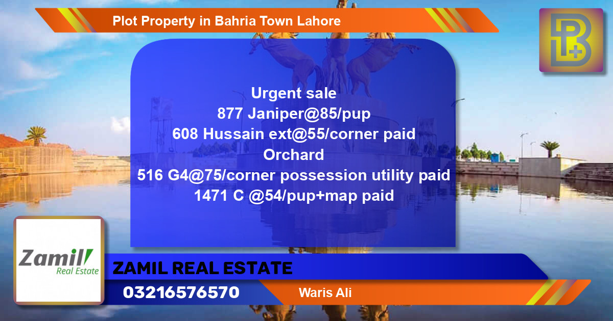 Residential Plot for Sale in Bahria Town, Lahore - (BP-58599)