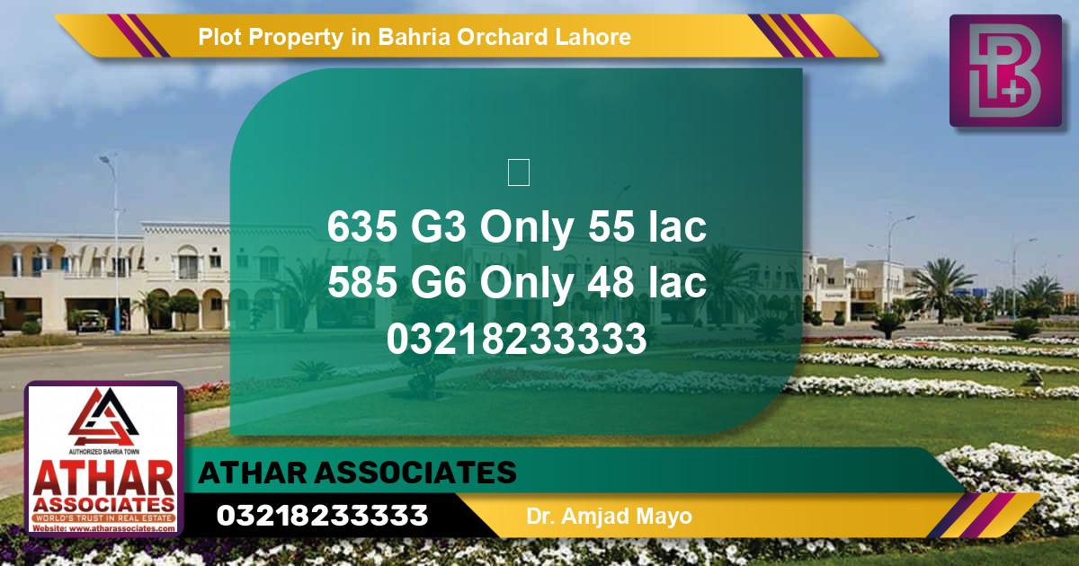 Residential Plot for Sale in Bahria Orchard, Lahore - (BP-58608)