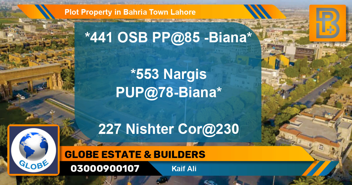 Residential Plot for Sale in Bahria Town, Lahore - (BP-58609)