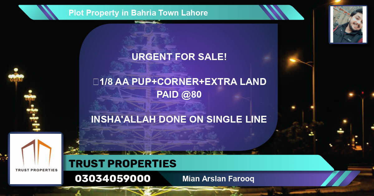 Residential Plot for Sale in Bahria Town, Lahore - (BP-58619)