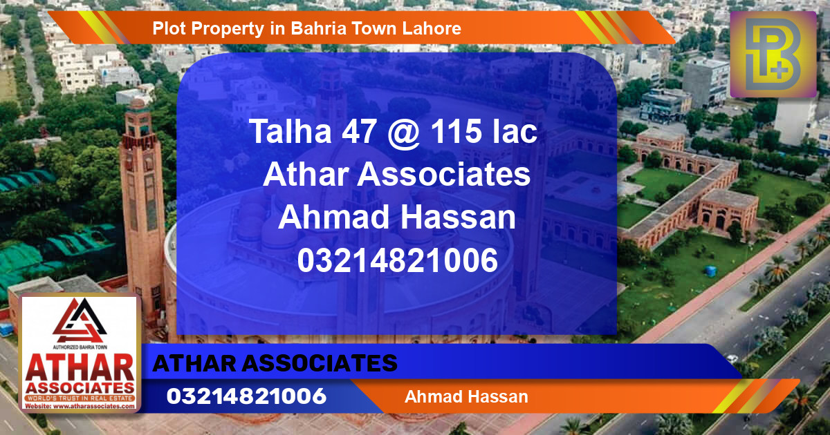 Residential Plot for Sale in Bahria Town, Lahore - (BP-58640)
