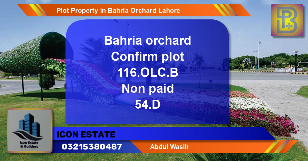 Residential Plot for Sale in Bahria Orchard, Lahore - (BP-58641)
