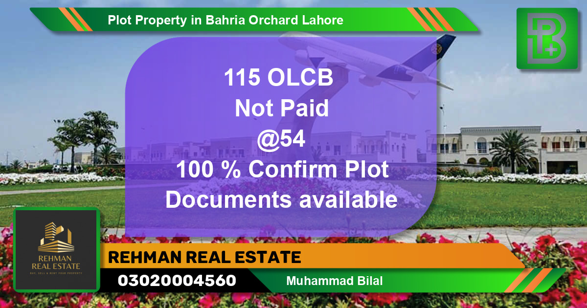 Residential Plot for Sale in Bahria Orchard, Lahore - (BP-58645)