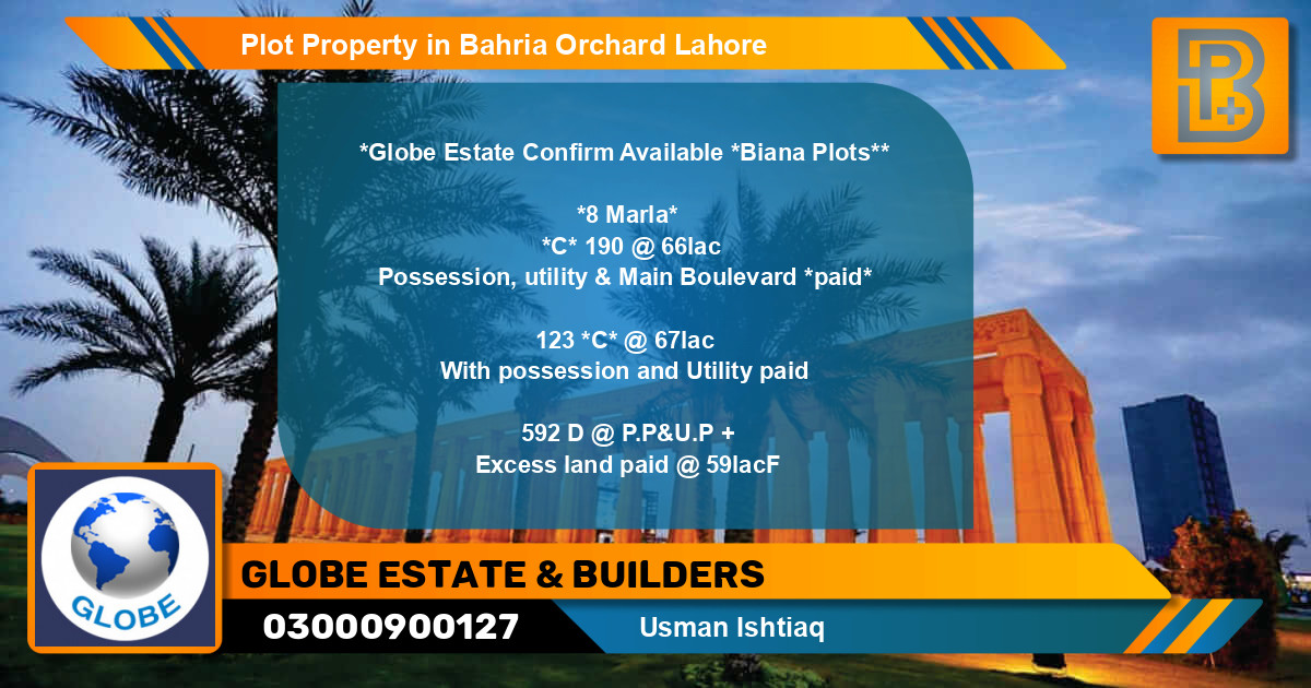 Residential Plot for Sale in Bahria Orchard, Lahore - (BP-58662)