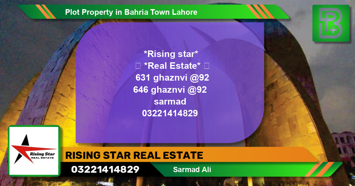 Residential Plot for Sale in Bahria Town, Lahore - (BP-58684)