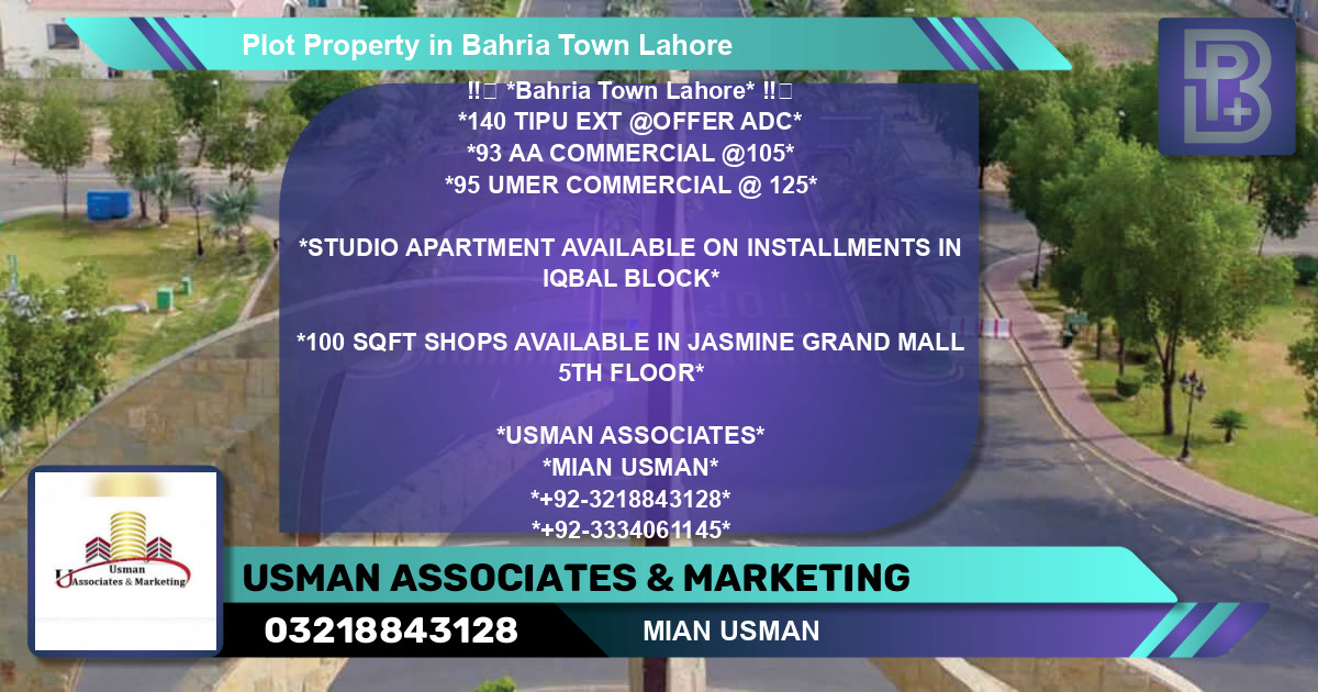 Commercial Plot for Sale in Bahria Town, Lahore - (BP-58685)