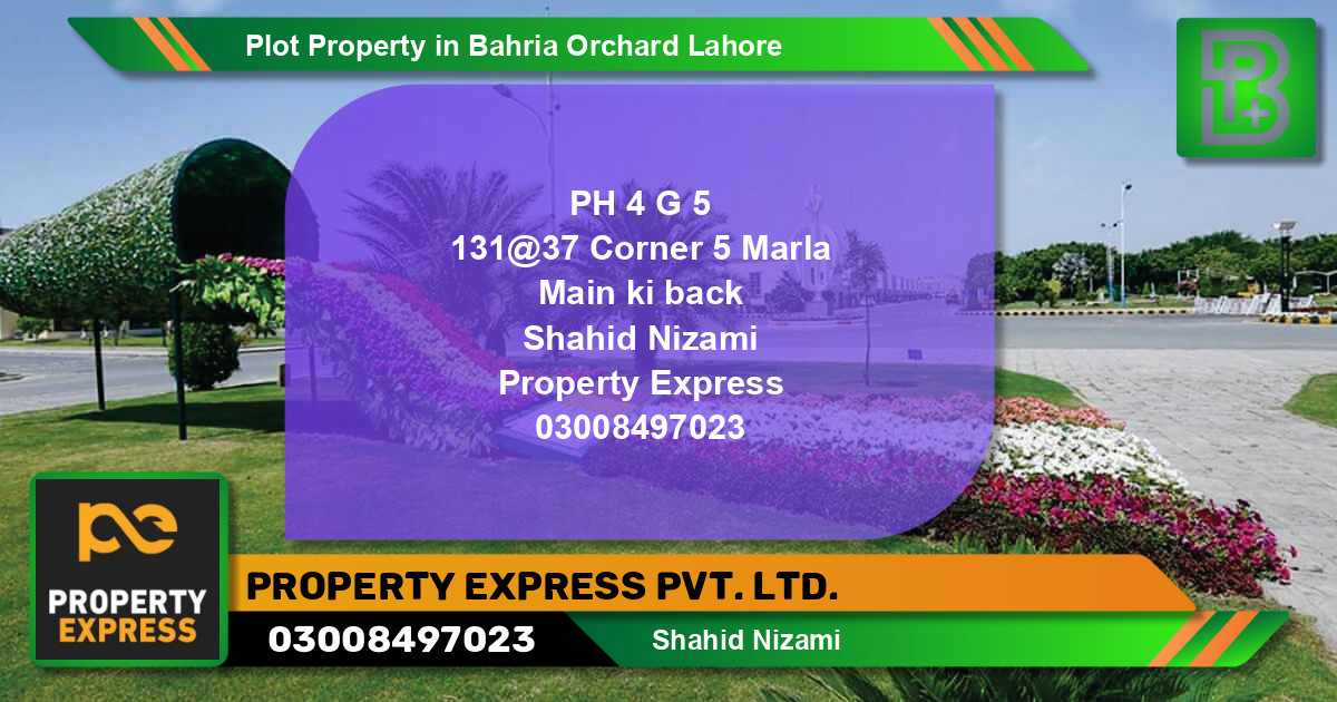 Residential Plot for Sale in Bahria Orchard, Lahore - (BP-58702)