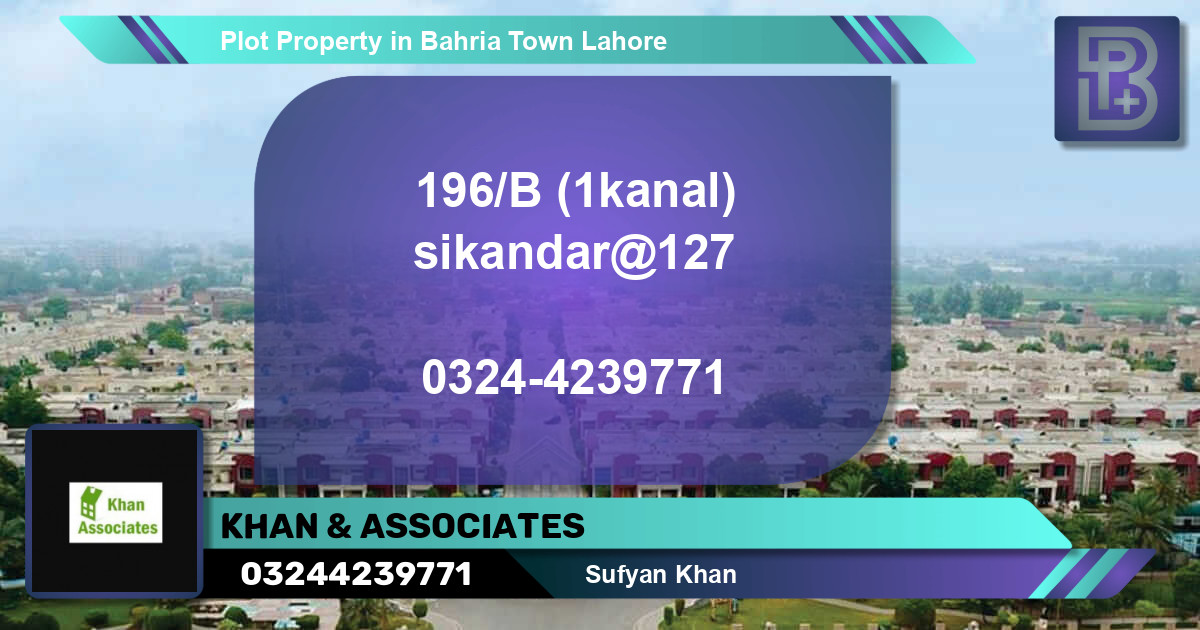 Residential Plot for Sale in Bahria Town, Lahore - (BP-58719)