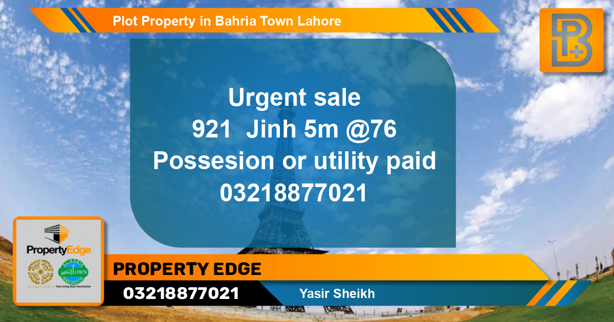 Residential Plot for Sale in Bahria Town, Lahore - (BP-58738)
