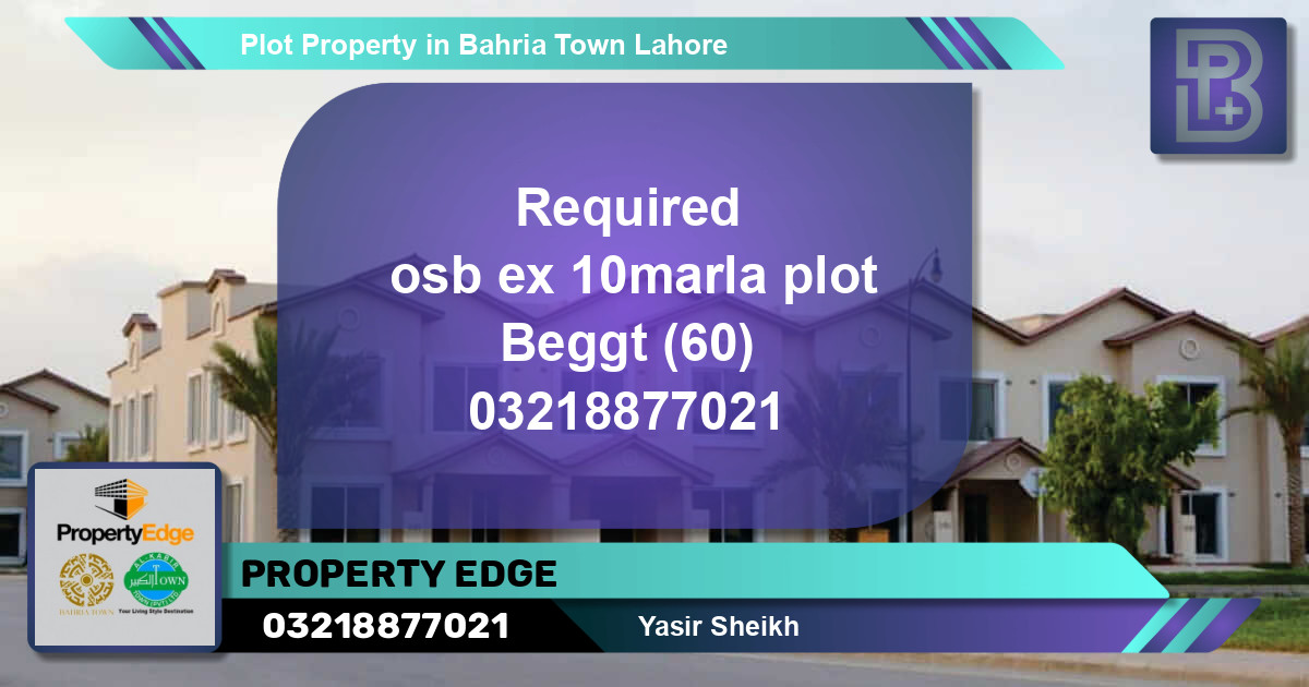 Residential Plot for Sale in Bahria Town, Lahore - (BP-58749)