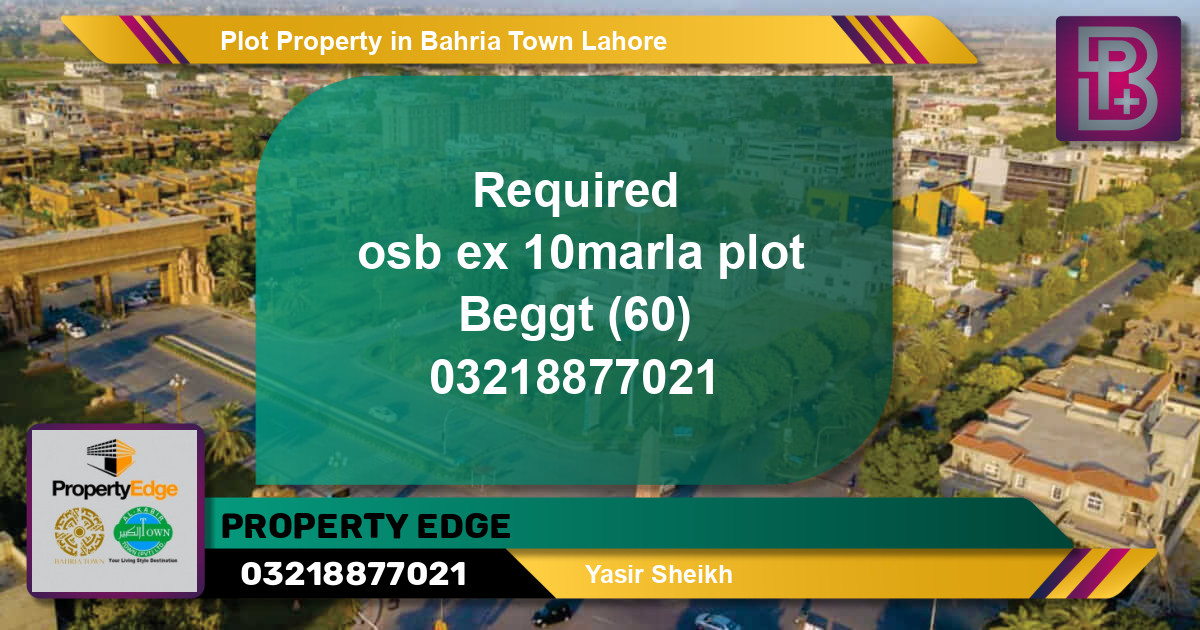 Residential Plot for Sale in Bahria Town, Lahore - (BP-58750)