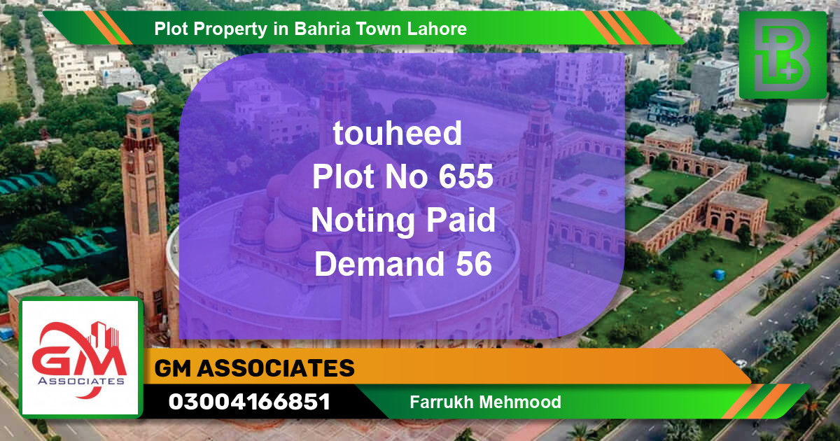 Residential Plot for Sale in Bahria Town, Lahore - (BP-58759)