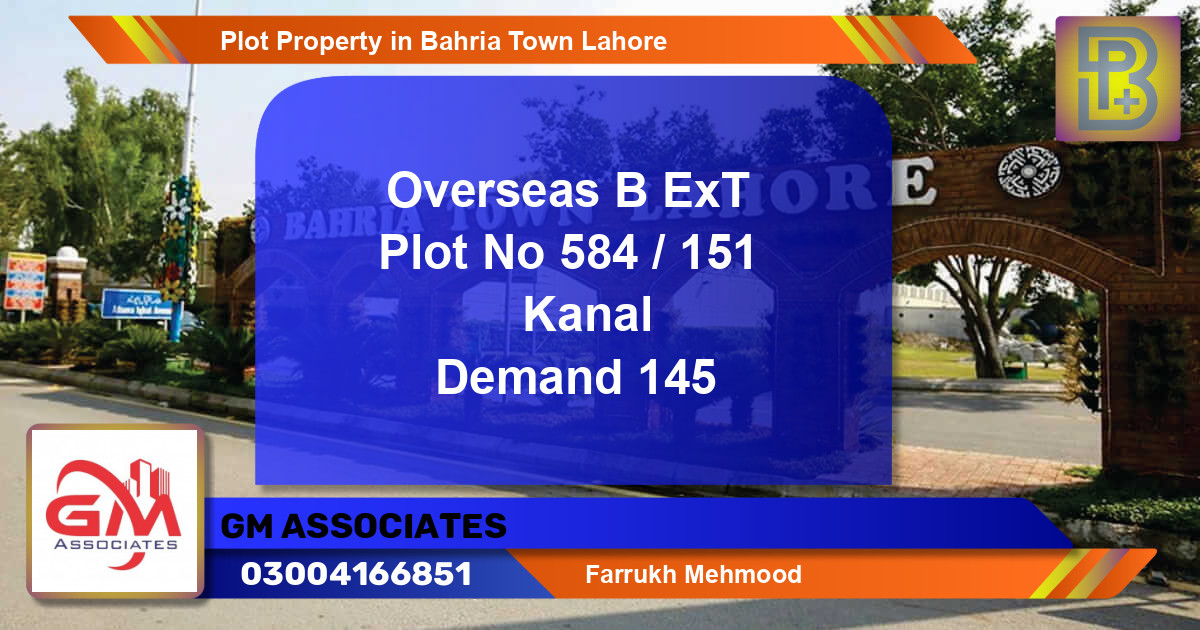 Residential Plot for Sale in Bahria Town, Lahore - (BP-58771)