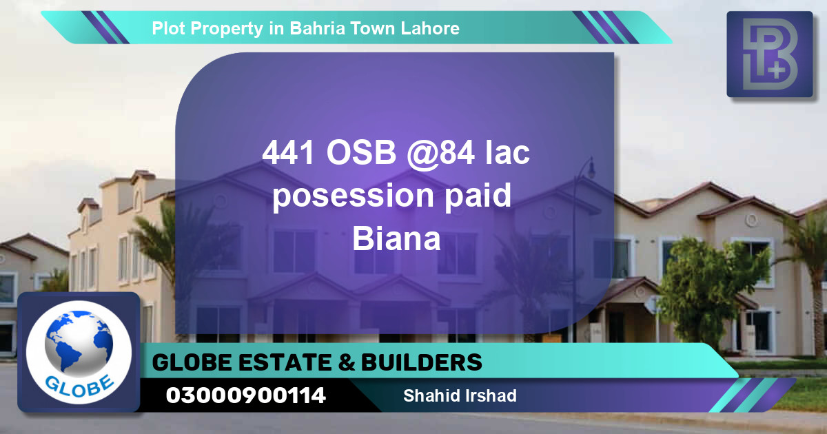 Residential Plot for Sale in Bahria Town, Lahore - (BP-58773)