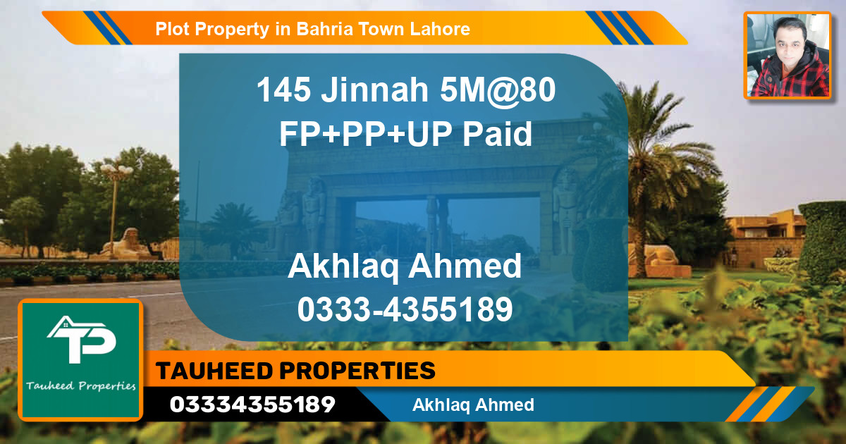 Residential Plot for Sale in Bahria Town, Lahore - (BP-58798)