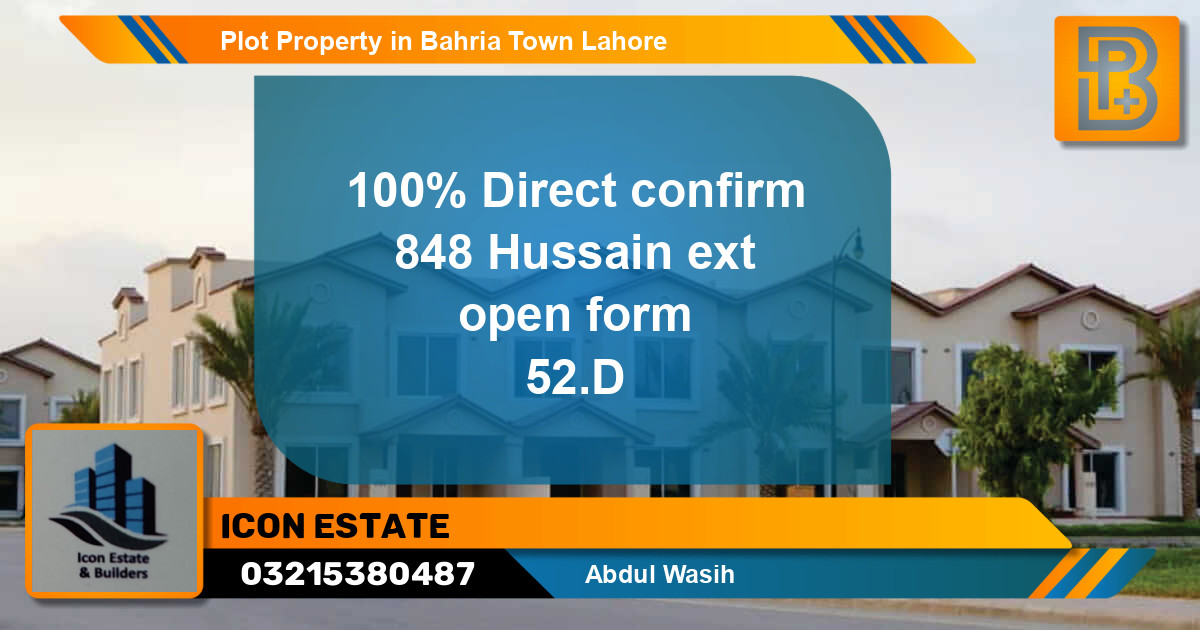 Residential Plot for Sale in Bahria Town, Lahore - (BP-58806)