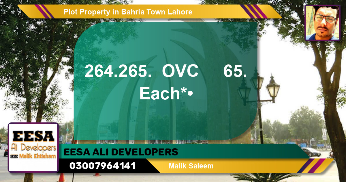 Residential Plot for Sale in Bahria Town, Lahore - (BP-58821)