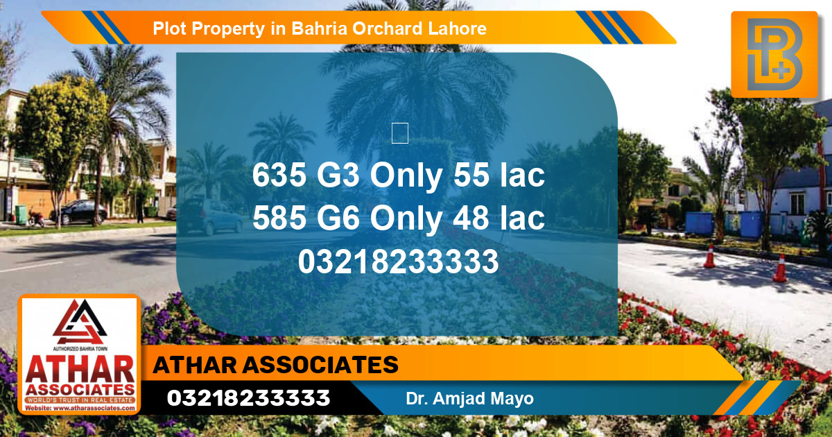 Residential Plot for Sale in Bahria Orchard, Lahore - (BP-58824)