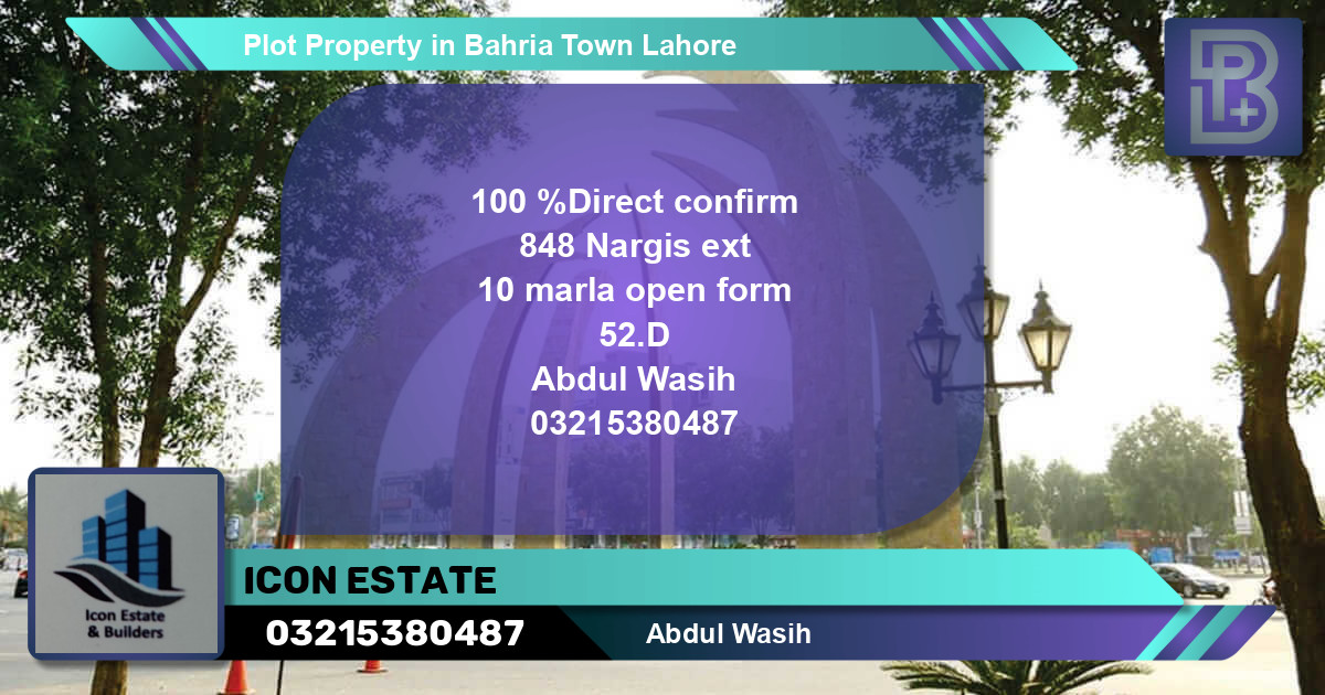 Residential Plot for Sale in Bahria Town, Lahore - (BP-58825)