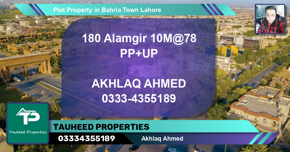 Residential Plot for Sale in Bahria Town, Lahore - (BP-58830)