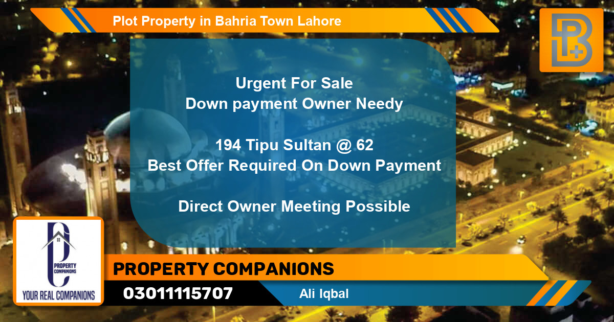 Residential Plot for Sale in Bahria Town, Lahore - (BP-58840)