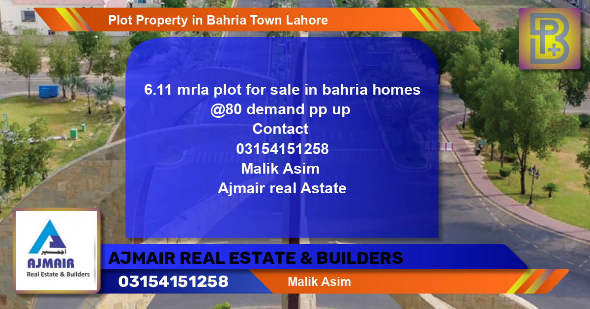 Residential Plot for Sale in Bahria Town, Lahore - (BP-58846)
