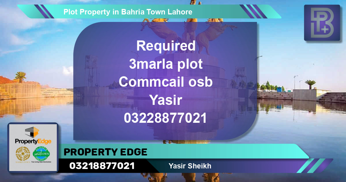 Residential Plot for Sale in Bahria Town, Lahore - (BP-58930)