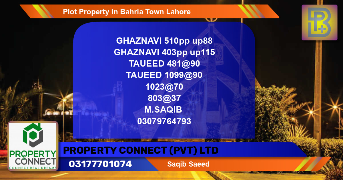 Residential Plot for Sale in Bahria Town, Lahore - (BP-58977)
